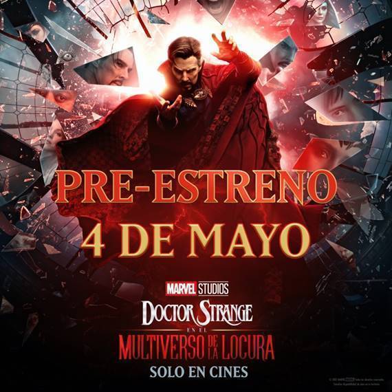 Marvel Studios anuncia el preestreno en cines de Doctor Strange en el multiverso de la locura   el próximo 4 de mayo la audiencia latinoamericana podrá atr